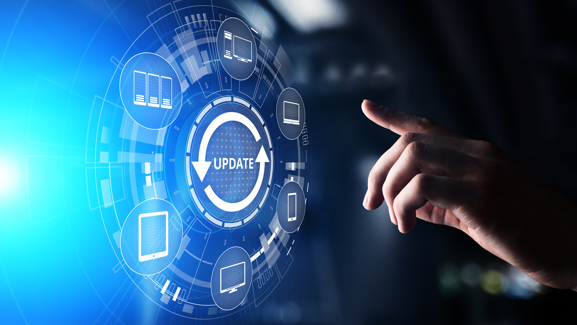 Update System Upgrade Software version technology concept on virtual screen. Objetivos - Rastreo Epidemiológico en COVID-19”. Certificado de Extensión Universitaria (Nivel Básico).